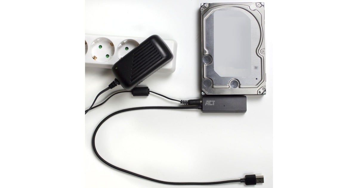 ACT ConnectivityUSB 3.2 Gen1 naar 2,5/3,5 inch SATA Adapterkabel voor SSD/HDD  (Zwart, USB 3.2 (5 Gbit/s))