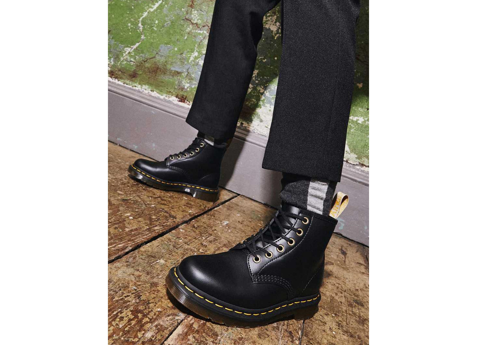 Double doc sock noir gris