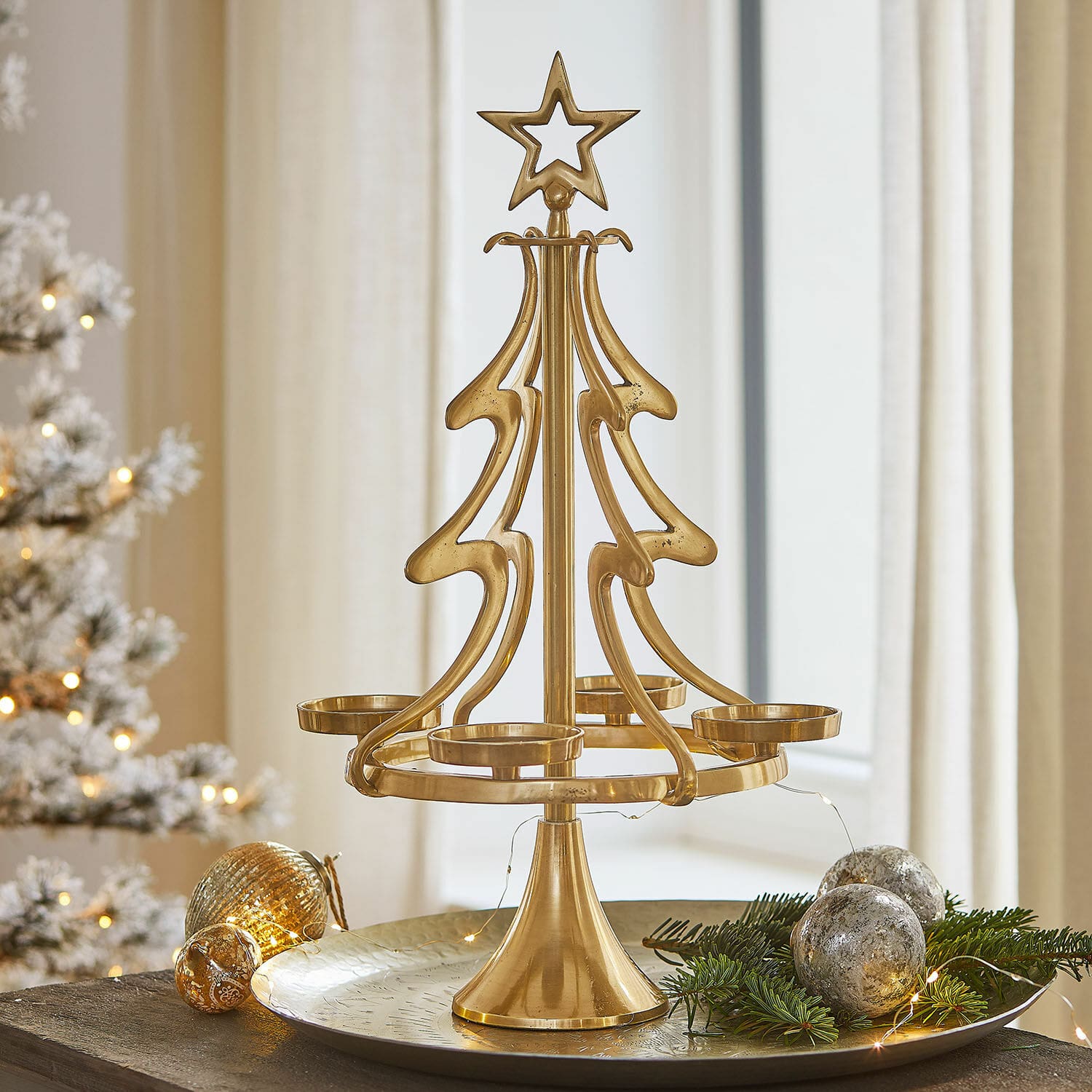Adventskranzständer Gaetana gold