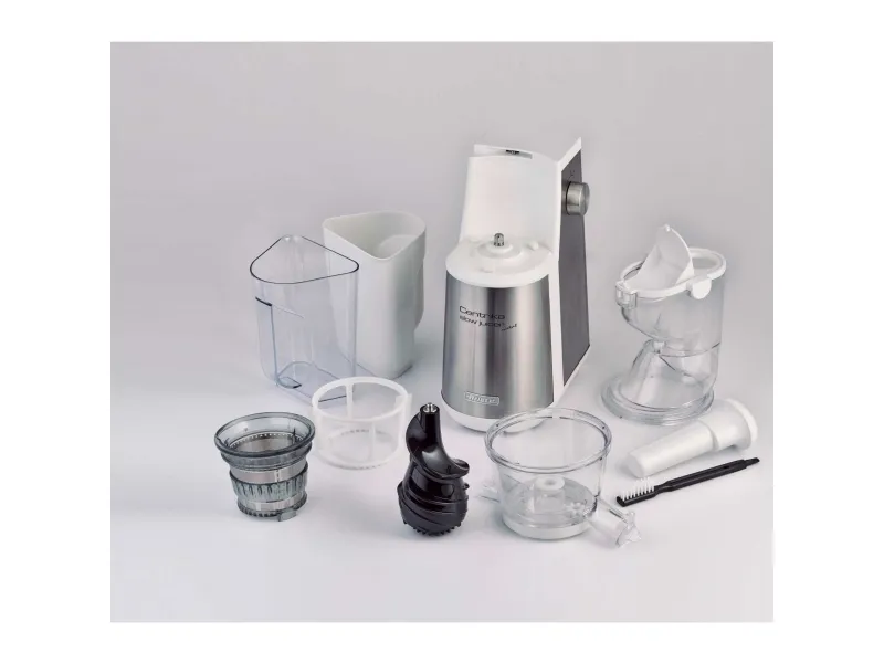 Ariete 0177/20, Slow juicer, Rustfrit stål, Hvid, 0,8 L, Sikkerhedsklemme, Dreje, Plast