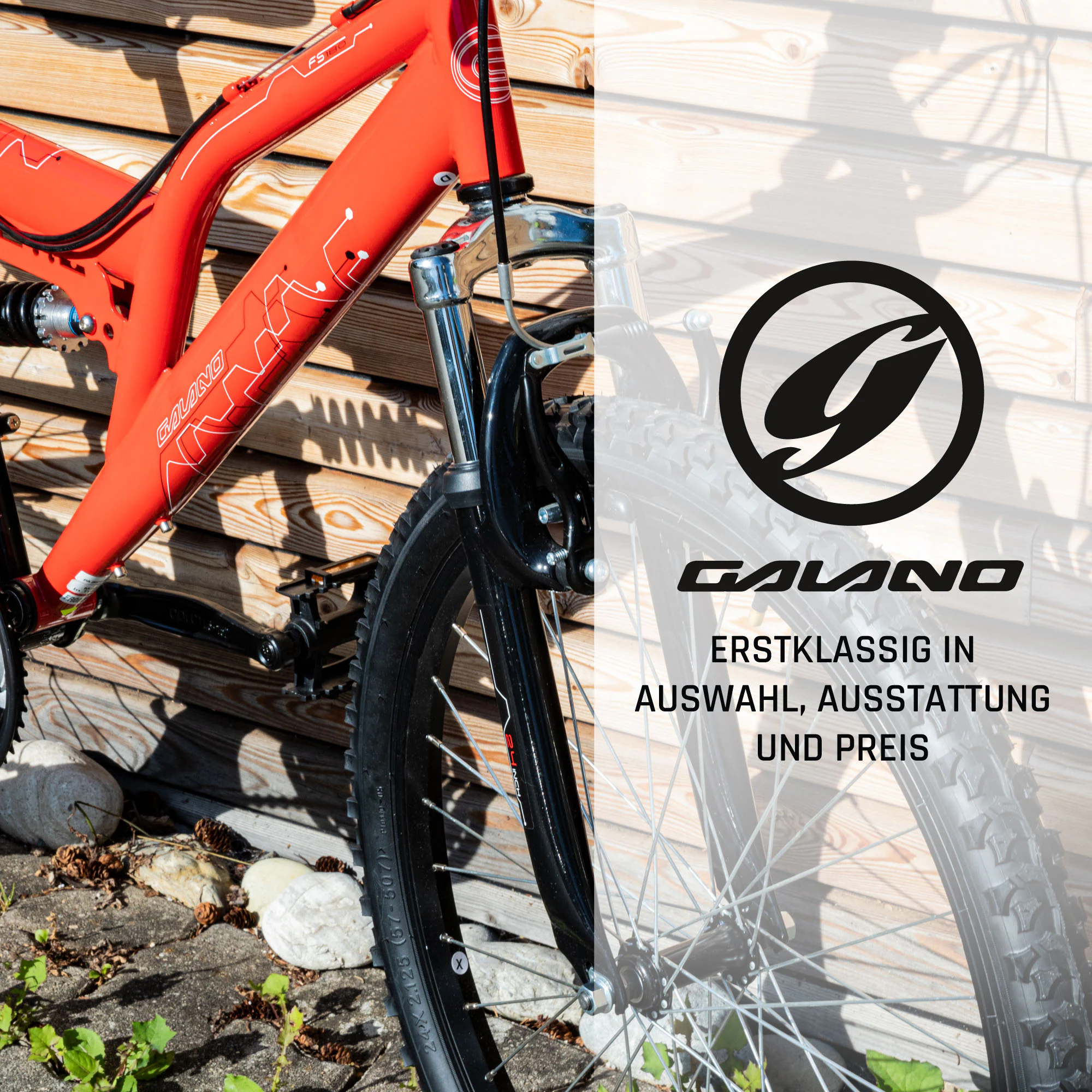 Galano FS180 Jugendfahrrad 24 Zoll Mountainbike ab 8 Jahre 130 - 145 cm 21 Gänge