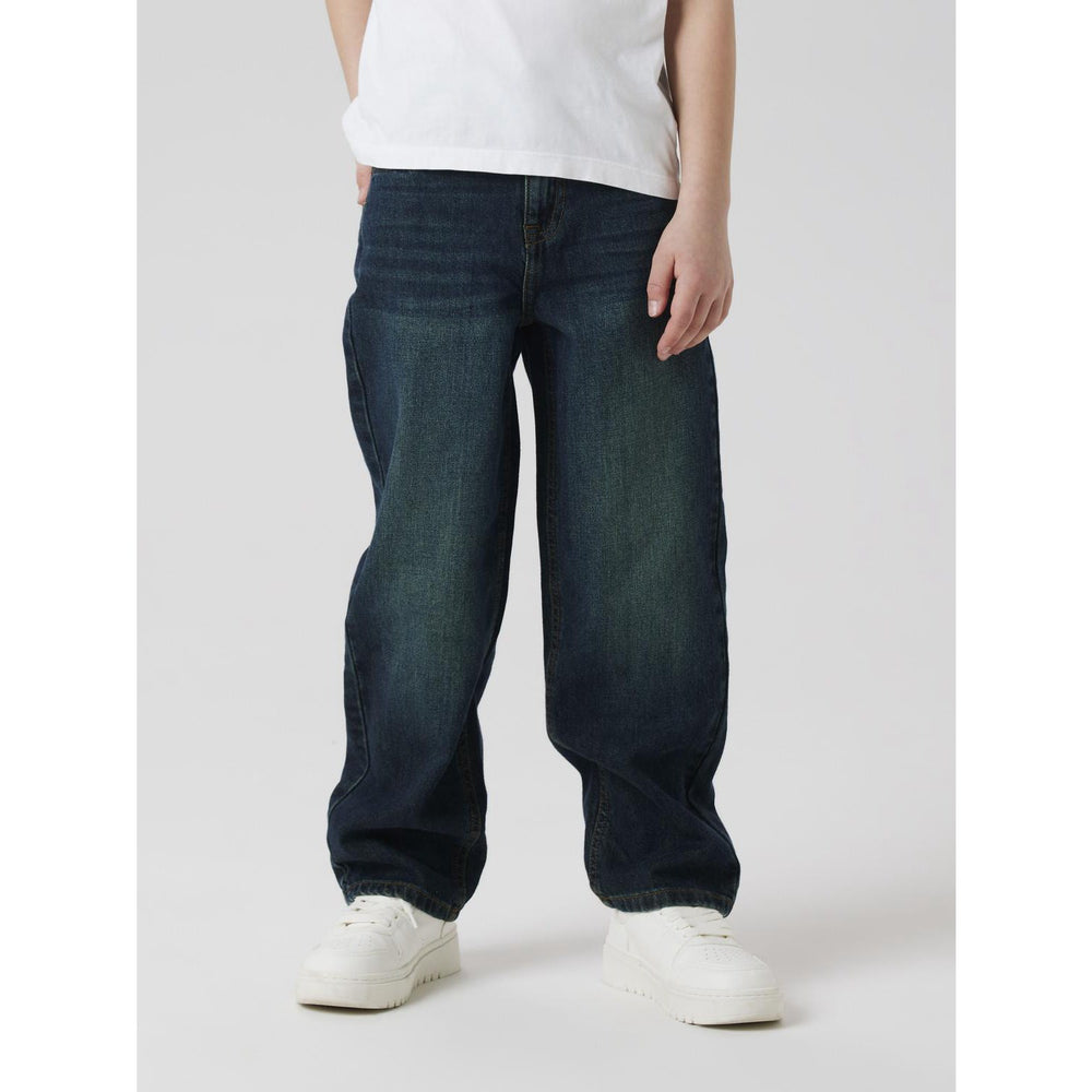 Køb Name It Vintage Dark Blue Denim Nkmryan Straight Jeans 3418-Be Noos