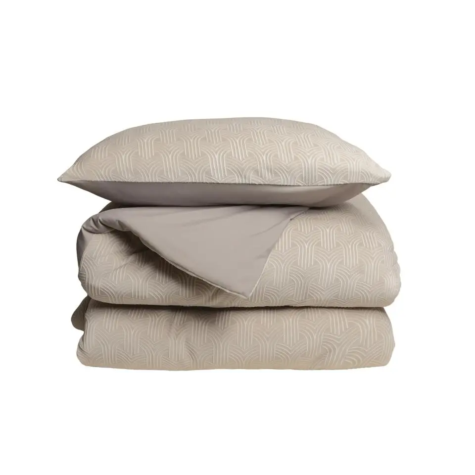 Dekbedovertrek Japandi 140x220 – Flanel Fleece – Zacht & Warm – Beige