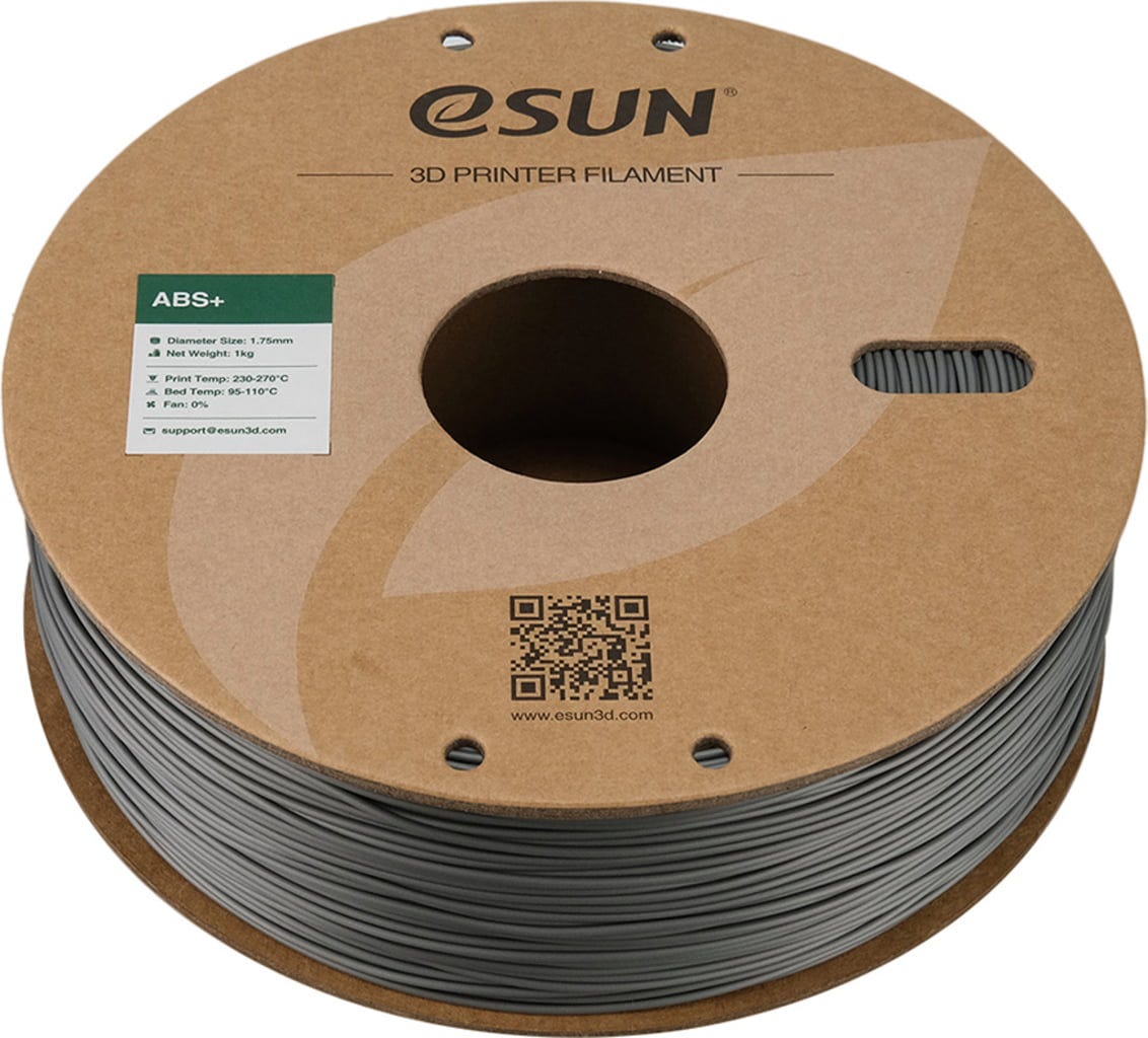 eSUN  ABS+ Silver, 1,75 mm / 1000 g    ABS Filament mit verbesserten mechanischen Eigenschaften