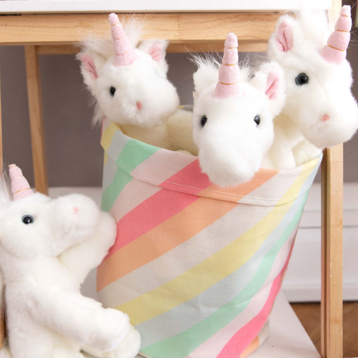 Peluche licorne rose Frisette