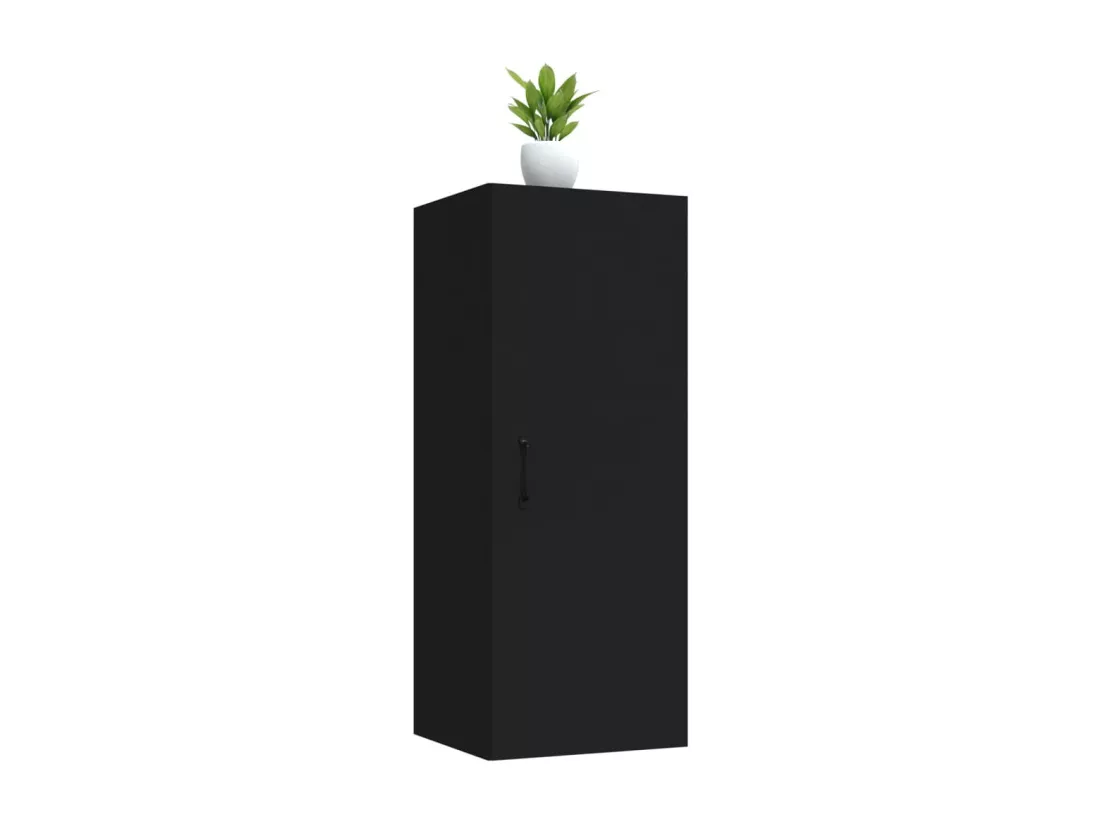 Armoire murale suspendue Noir 34,5x34x90 cm Bois d'ingénierie