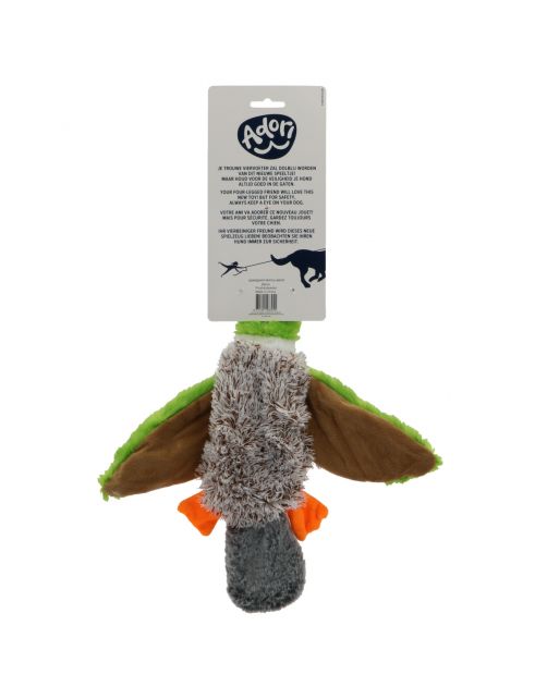 Adori Hondenspeelgoed Skinny Eend - Knuffel - 40 cm Multi-Color
