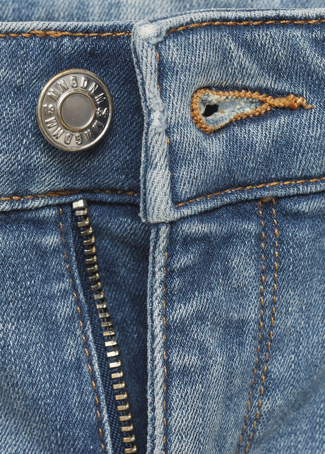 MANGO Low-rise push-up skinny jeans Open blue