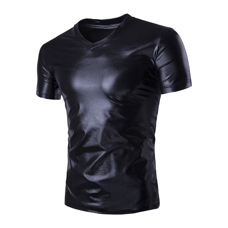 Fireon - Metallic V-hals T-shirt met korte mouwen