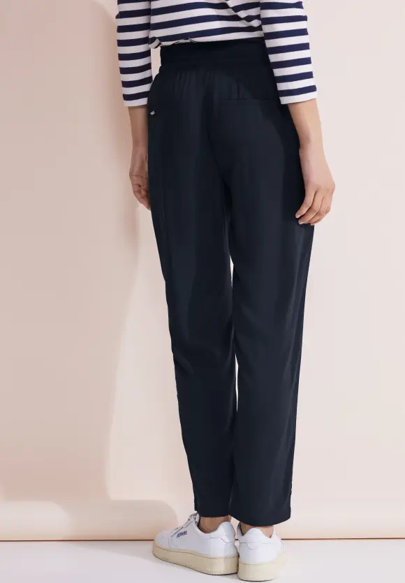 Viskose Loose Fit Hose - deep blue