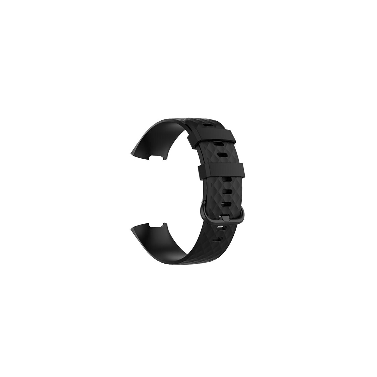 Silikonarmbånd Fitbit Charge4 / Charge 3 - L Svart
