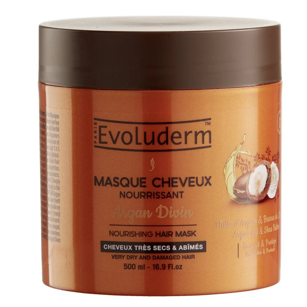 Masque cheveux Evoluderm argan divin 500 ml