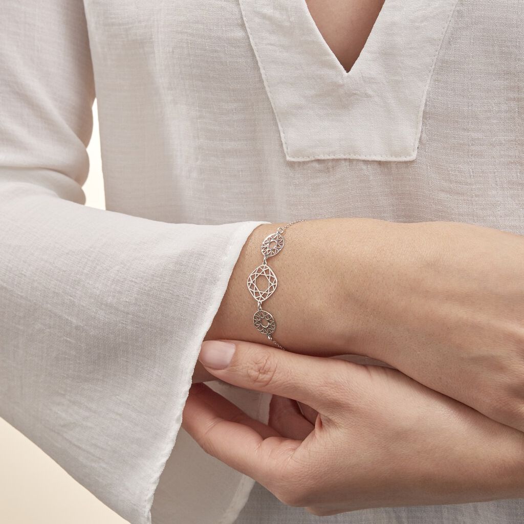 Bracelet Gardina Argent Blanc