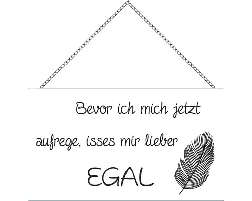 Houten bord met ketting 