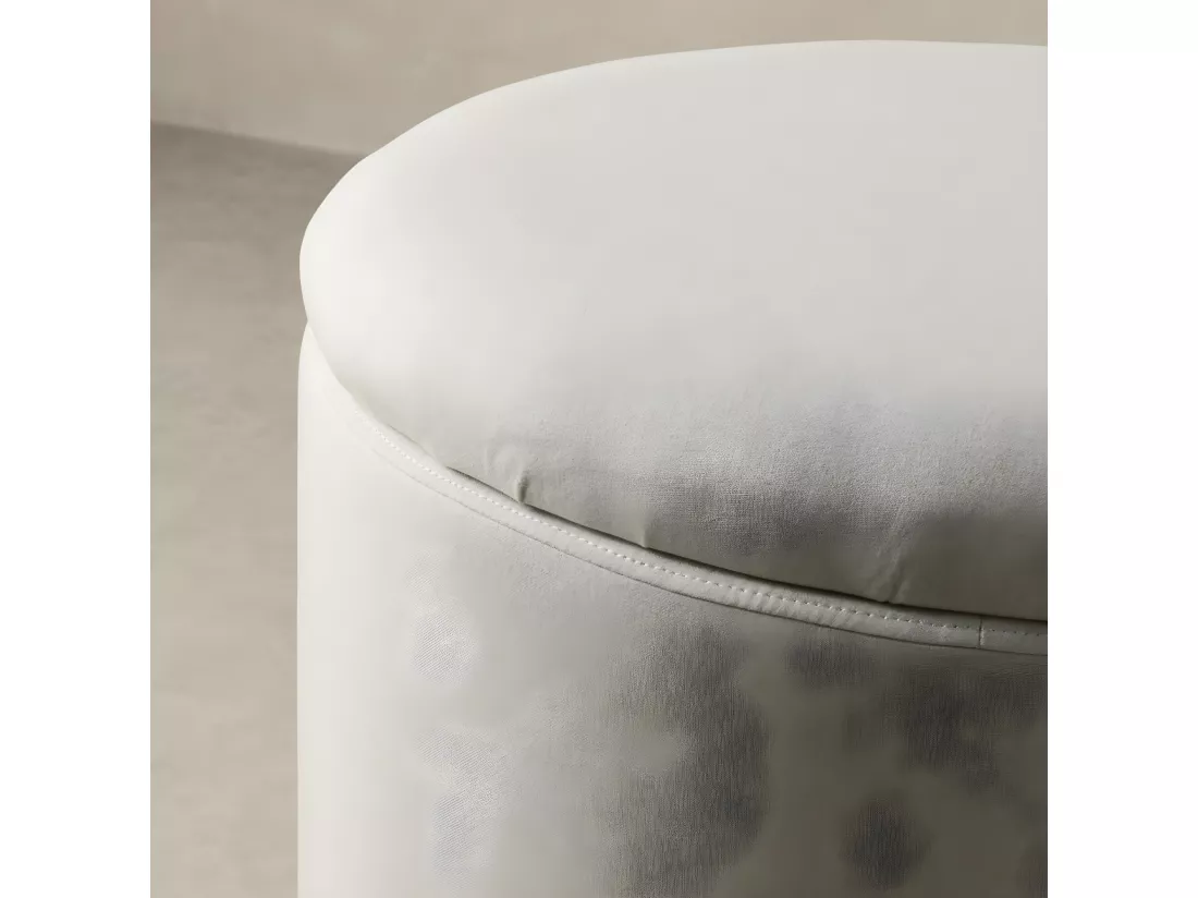 Pouf tapissé 45 cm x 60 cm-Ornel