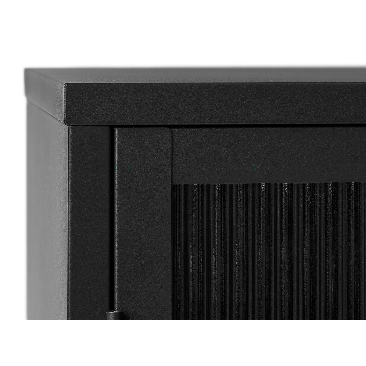Vitrinekast Omeo 140x111 cm zwart