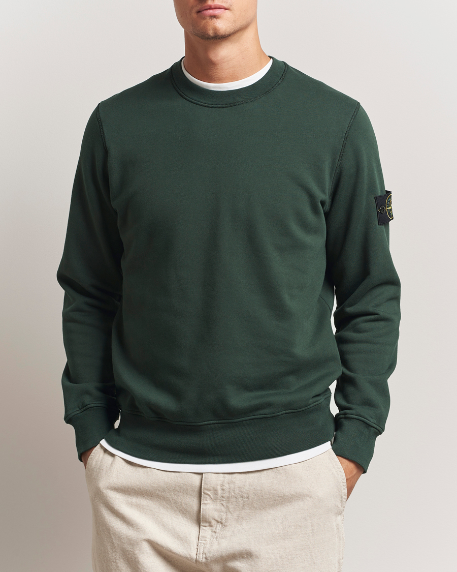 Stone Island Garment Dyed Fleece Sweatshirt Juniper