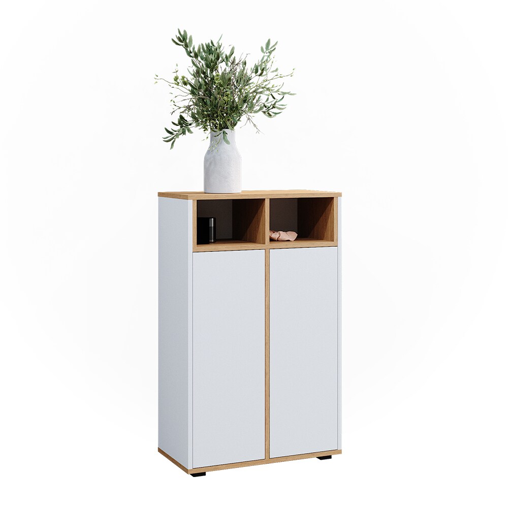 Vicco Midischrank Didi Weiß Eiche 60 x 97 cm mit 2 Türen