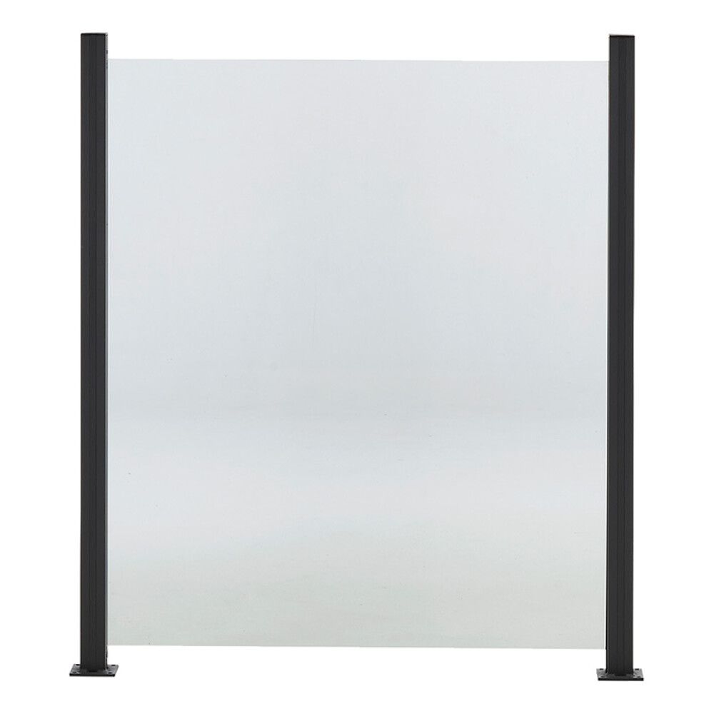 GLASSGJERDE HORTUS KLARGLASS MED ALUMINIUMSKINNE 1000X800MM