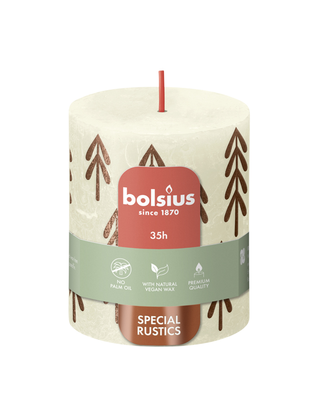 Bolsius Silhouette Rustiekkaars 80/68 Soft Pearl (1 stuk)