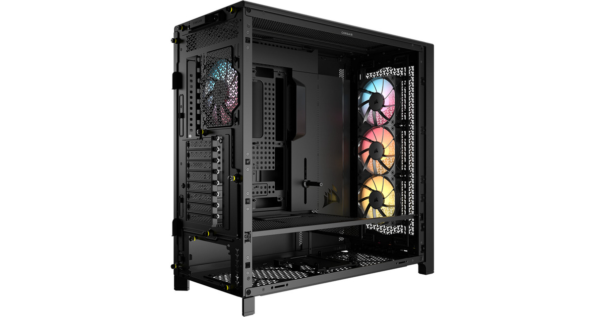 CorsairFRAME 5000D RS ARGB midi tower behuizing  (Zwart | 4x USB-A | 1x USB-C | RGB | Tempered Glass)