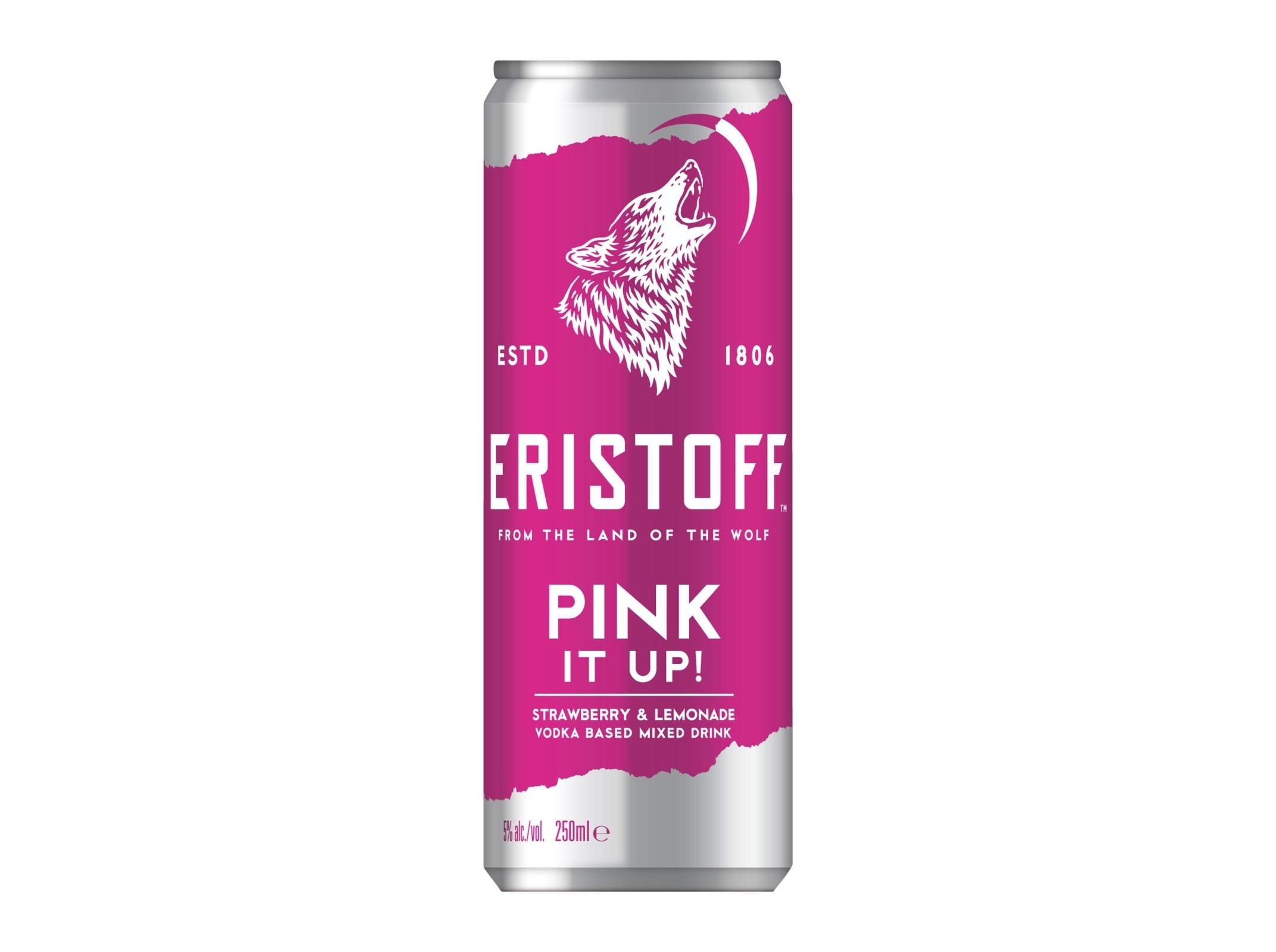 VODKA ERISTOFF PINK IT UP LATA 0.25L