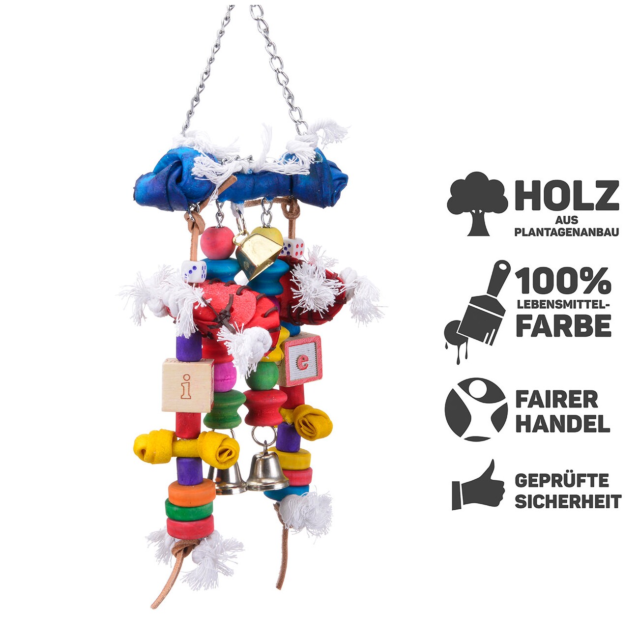 HappyBird Papageienspielzeug Double Shoe X