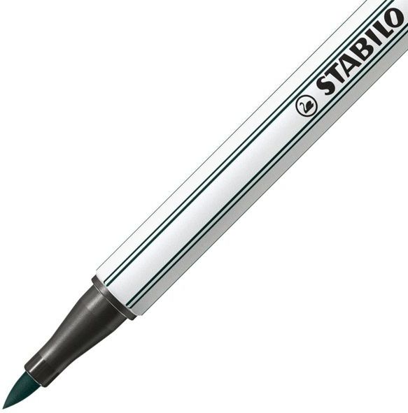 STABILO - Pen 68 - Brushstift - Aardegroen - 10 Stuks