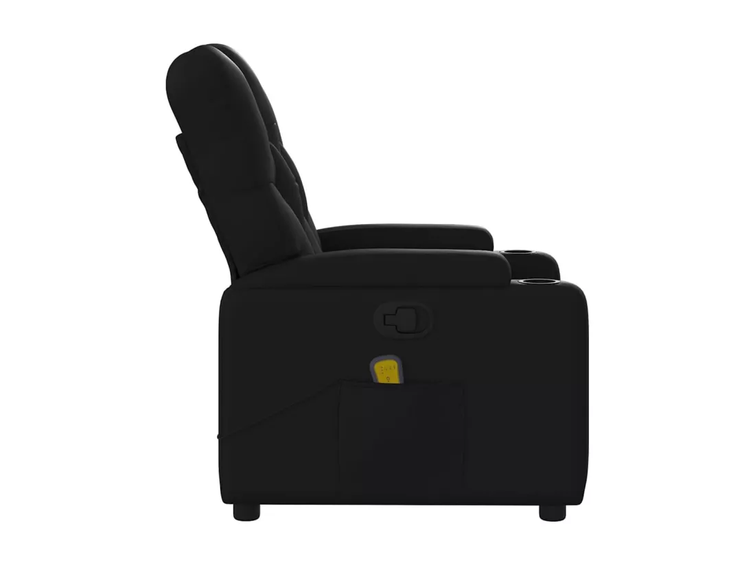 Fauteuil de massage inclinable Noir Similicuir