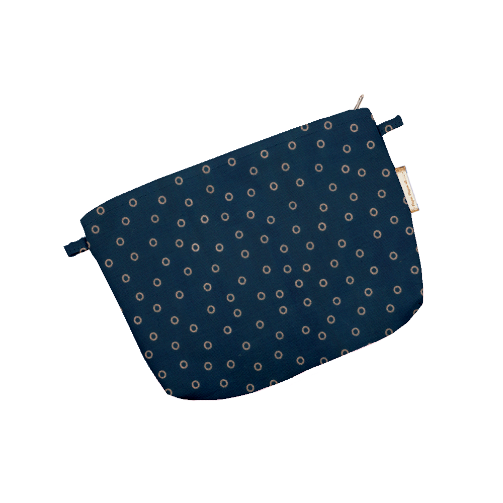 Mini Pochette Tissu Bulle Bronze Marine