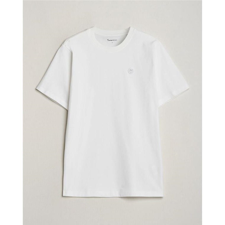 KnowledgeCotton Apparel Loke Badge Tee Bright White