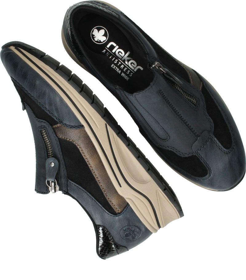 Rieker Sneakers Blauw Dames