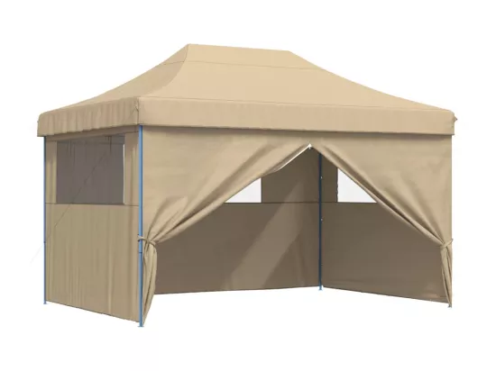 Tente de réception pliable escamotable avec 4 parois latérales
