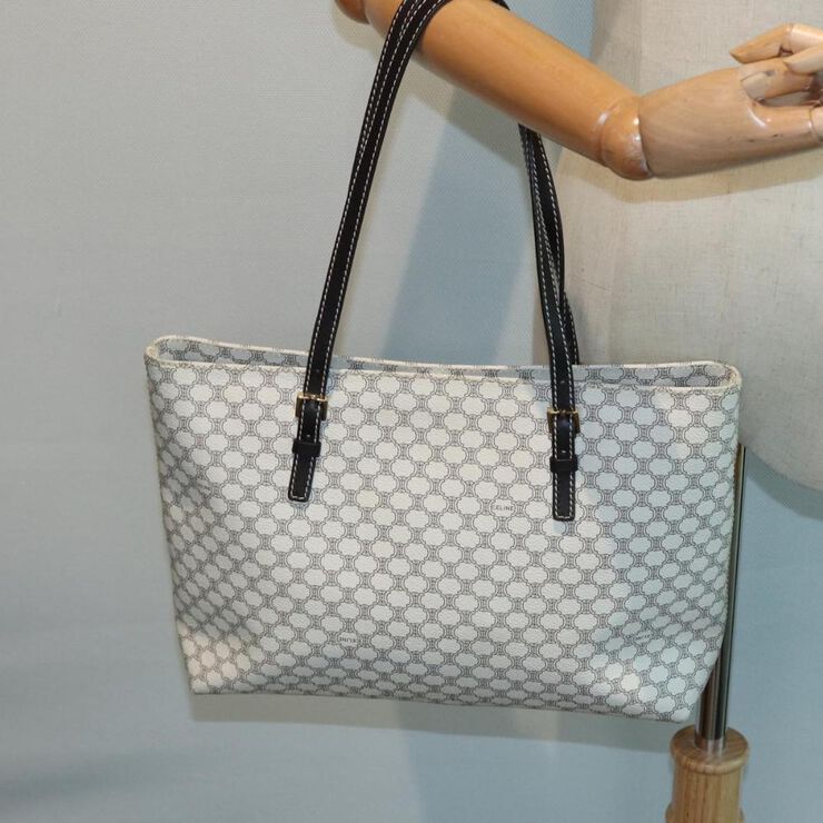 Celine Vintage Celine Tote White