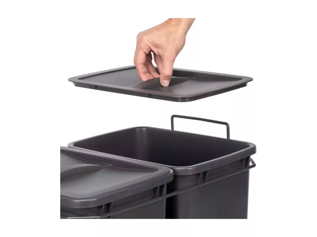 Poubelle de recyclage 2 bacs de 35 L Recycle