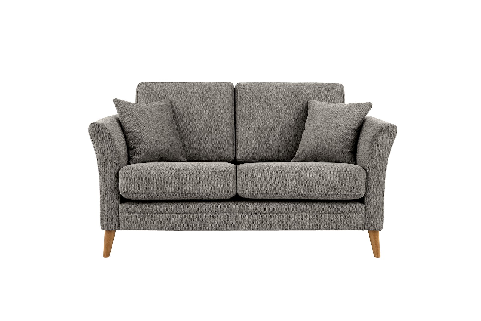 Eden 2,5-seter sofa Tekstil Brego 7 Antrazite med ben i eik natur (15137).