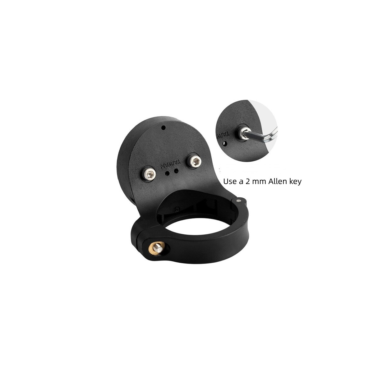 Brakett for montering av Garmin Varia radar-baklys og Edge 130 computer Sort