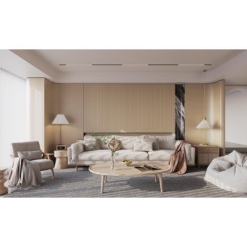 Lattenwand flexibel licht eiken 260x52,5 cm, dikte 6,5 mm - 2 stuks per pak