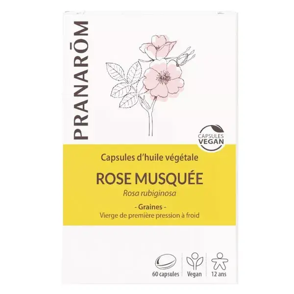 Óleo Vegetal de Rosa Mosqueta Pranarom - 60 cápsulas