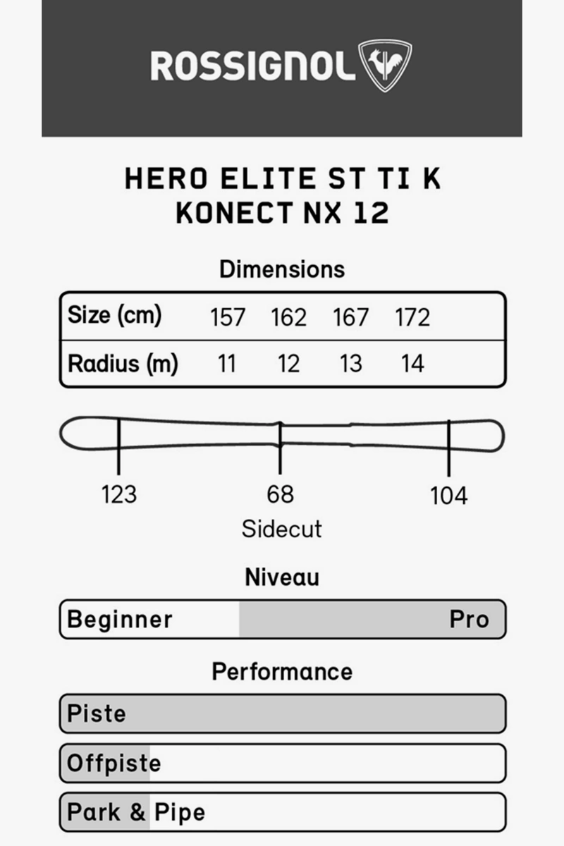 Rossignol Hero Elite ST TI Ski Set 2223
