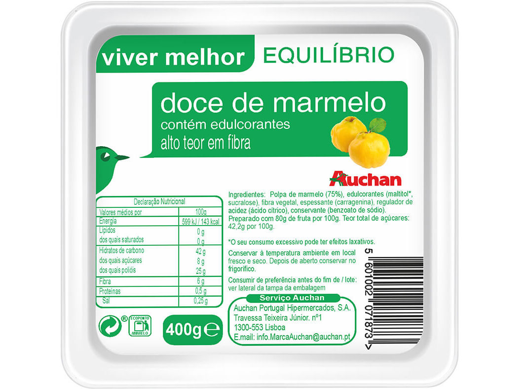 DOCE VIVER MELHOR EQUILÍBRIO MARMELO 400G