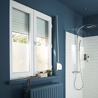 Volet roulant manuel pvc sangle Protecta blanc 120 x h.135 cm