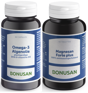 Bonusan Magnesan Forte Plus   Omega-3 Algenolie Combiproduct 60TB 60CP