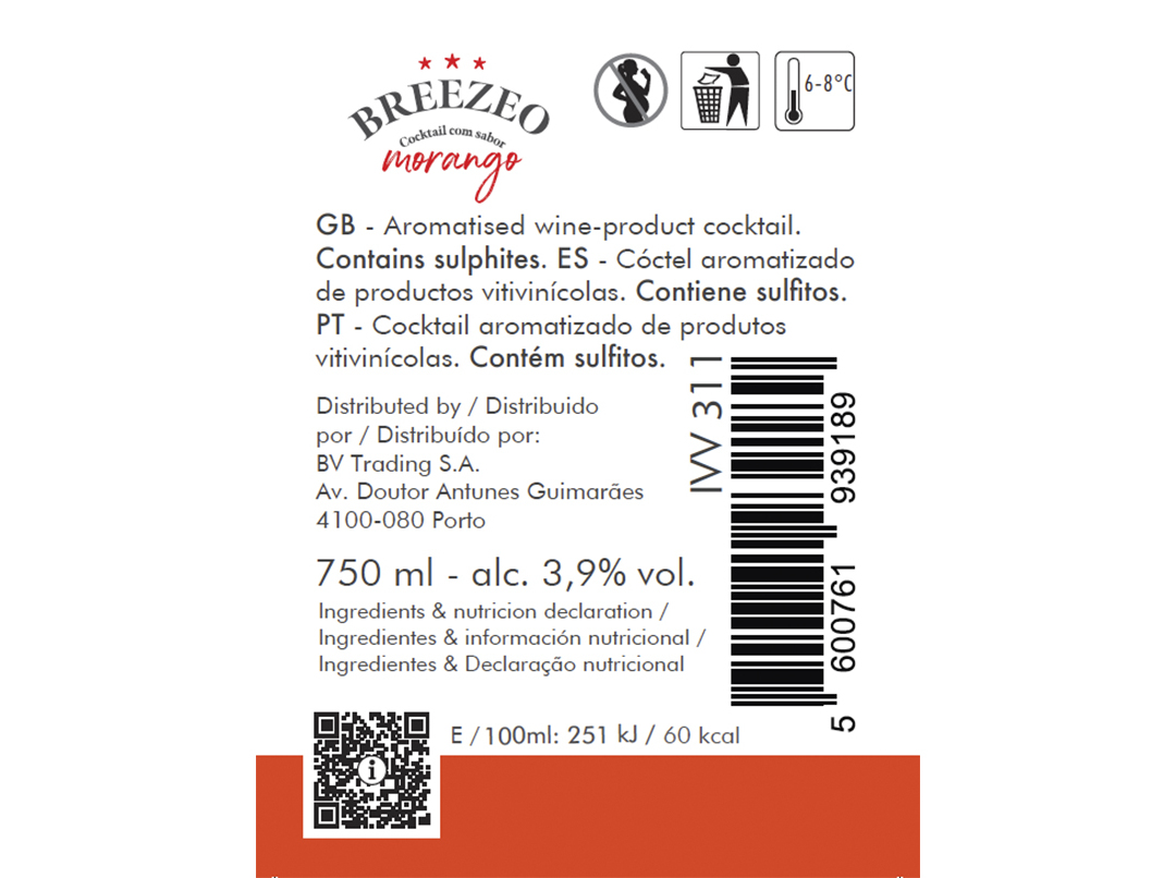 ESPUMANTE BREEZEO MORANGO 0.75 L
