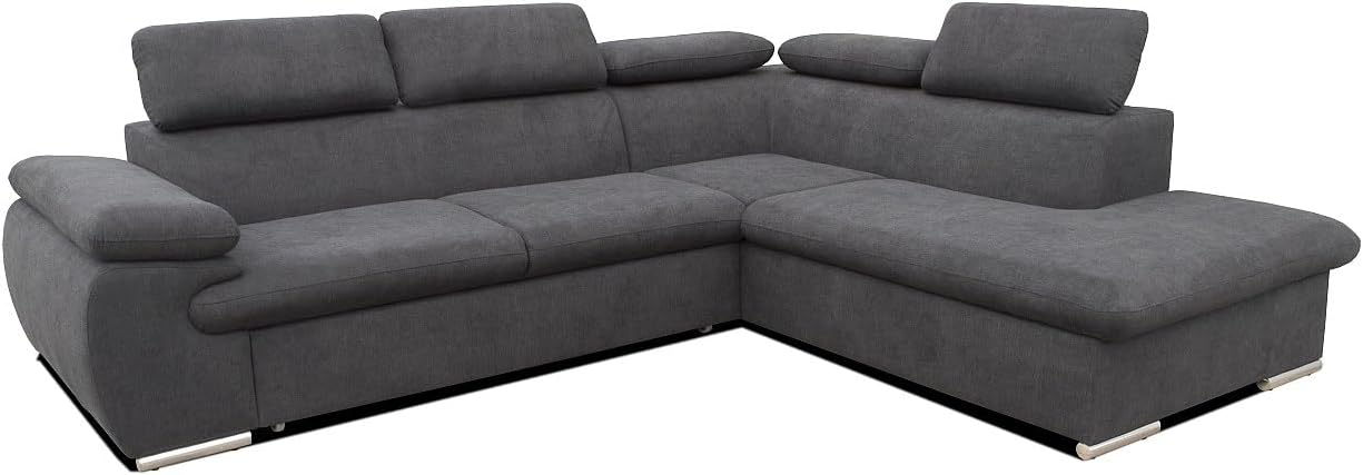 Vente-unique-Ecksofa mit Schlaffunktion & Bettkasten - Ecke Links - Türkis - Fabien