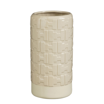 Vaas Theo-Bert Pot wit 36 cm x 18,5 cm ø
