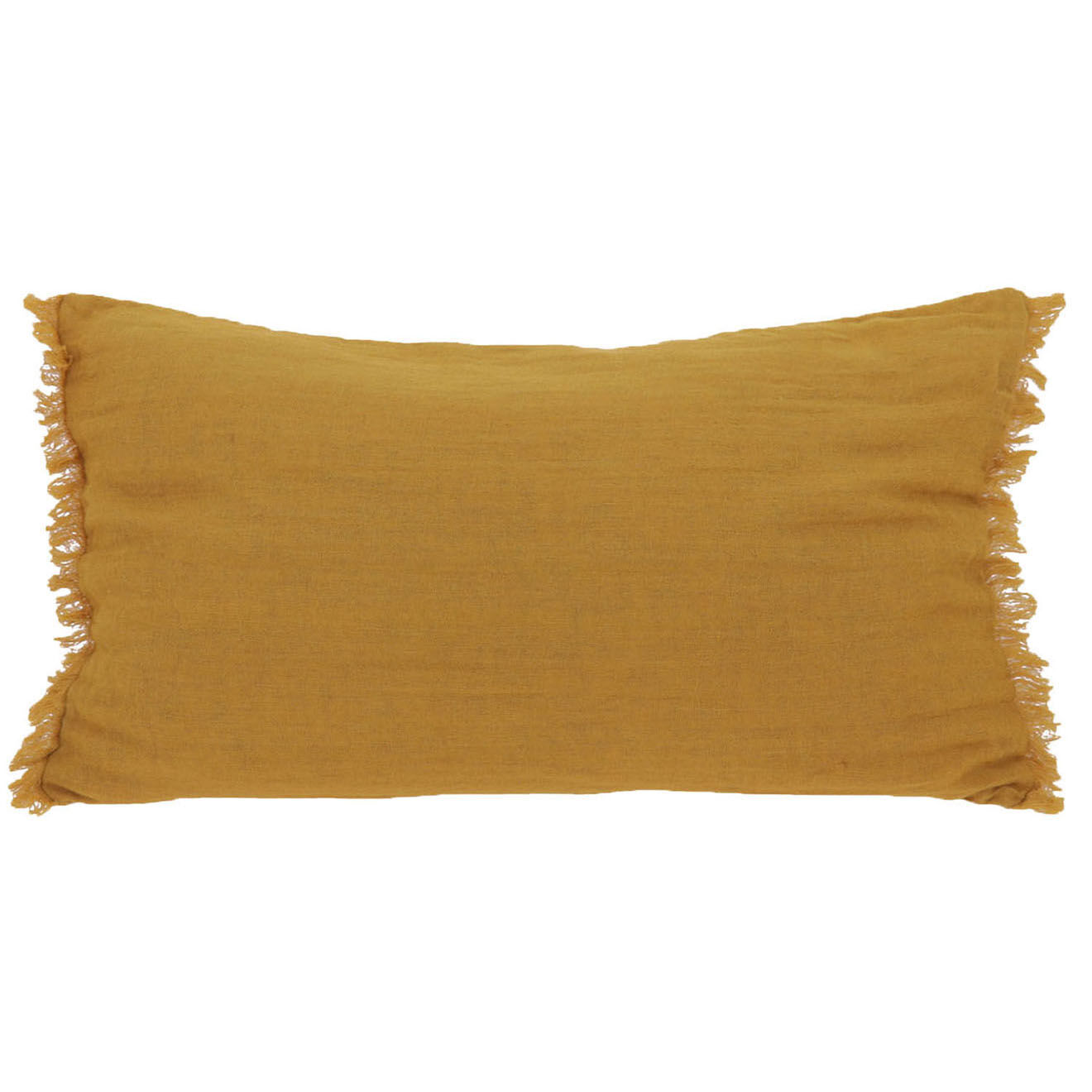 En Fil d'Indienne Housse de coussin Étamine tabac - 45x100 cm