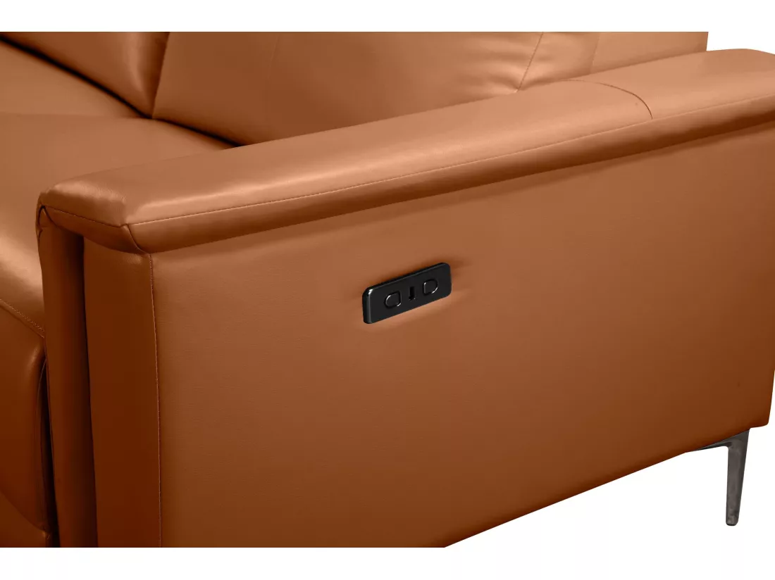 Lund 3S 1 fauteuil inclinable L Électrique Cognac
