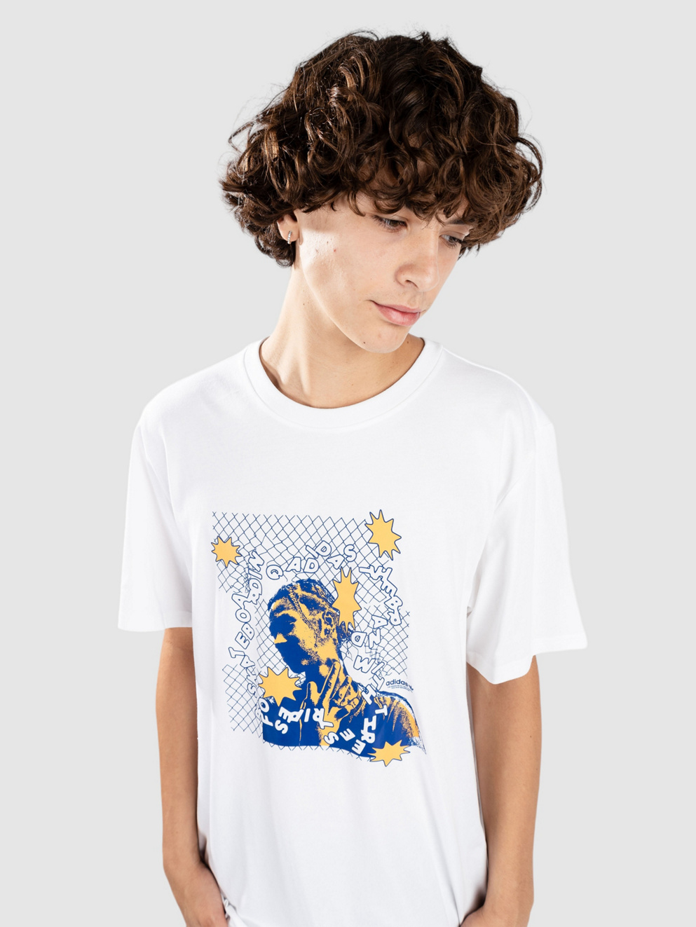 adidas Skateboarding Dre T-Shirt white/royblu/hazora