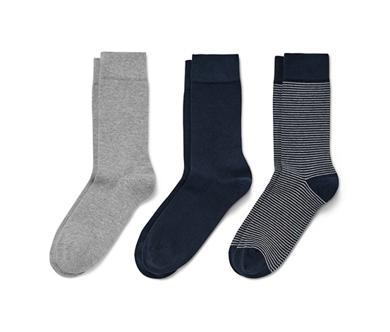 3 Paar Socken, navy/grau